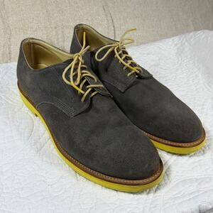 Walk-Over Men 12 Gray Suede Derby Oxford Lace Up Casual Dress Shoes Classic